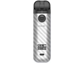 smoktech novo 4 elektronicka cigareta 800mah silver carbon fiber