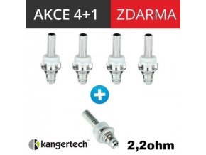 kangertech socc zhavici hlava 2,2ohm 4+1 zdarma 5ks