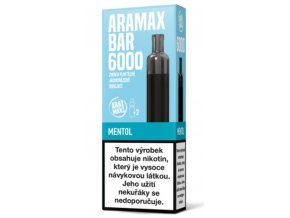 e cigareta aramax bar 6000 potahu 18mg mentol menthol