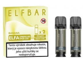 2ks elf bar elfa pods cartridge 2pack banana 20mg