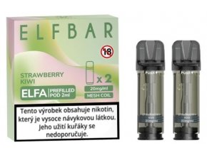 2ks elf bar elfa pods cartridge 2pack strawberry kiwi 20mg