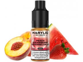 e liquid maryliq nic salt peach strawberry watermelon ice 10ml 20mg