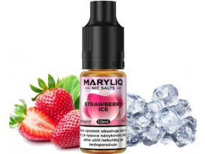 e liquid maryliq nic salt strawberry ice 10ml 20mg