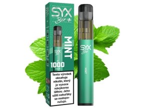 jednorazova elektronicka cigareta syx bar mint mata 1000 potahu