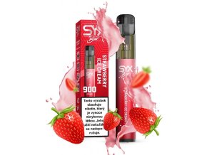 jednorazova e cigareta syx bar 900 strawberry ice cream 16,5mg