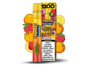 jednorazova e cigareta kurwa rocket peach strawberry lemon ice 20mg