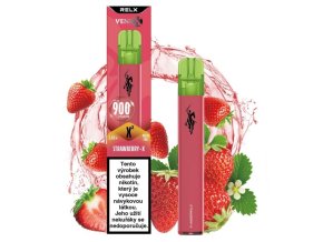 jednorazova e cigareta venix x2 strawberry x jahoda 16mg