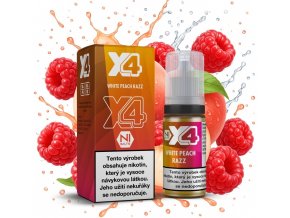 e liquid x4 bar juice white peach razz 10ml 10mg 20mg