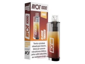 riot 1000 jednorazova e cigareta classic tobacco 20mg