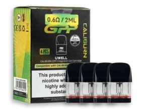uwell caliburn gpp cartridge 2ml 06ohm 4ks