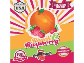 prichut aroma na michani do bazi big mouth retro juice 10ml peach a raspberry