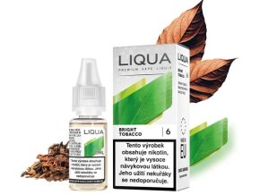 tabakovy e liquid liqua bright tobacco 10ml 6mg 12mg 18mg