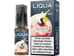 e liquid liqua mix strawberry yogurt 10ml jahodovy jogurt