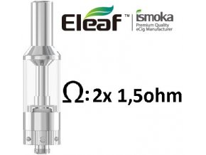 ismoka eleaf gs air clearomizer 25ml stribrny