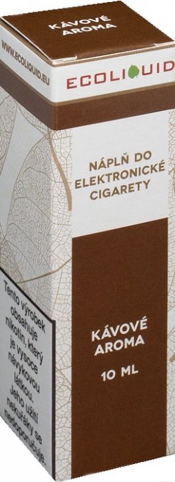 E-liquid Ecoliquid Coffee (Káva) 10ml Množství nikotinu: 18mg