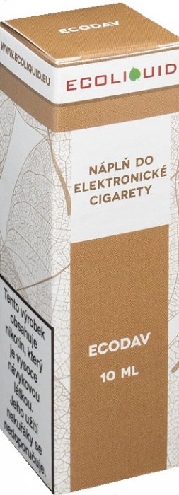 E-liquid Ecoliquid ECODAV 10ml Množství nikotinu: 12mg