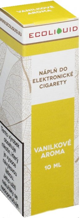 E-liquid Ecoliquid Vanilla (Vanilka) 10ml Množství nikotinu: 0mg