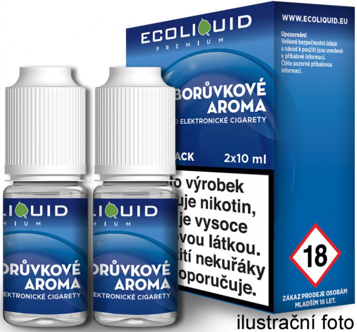 E-liquid Ecoliquid Blueberry (Borůvka) 2Pack 2x10ml Množství nikotinu: 12mg