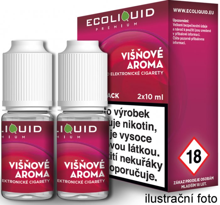E-liquid Ecoliquid Cherry (Višeň) 2Pack 2x10ml Množství nikotinu: 12mg