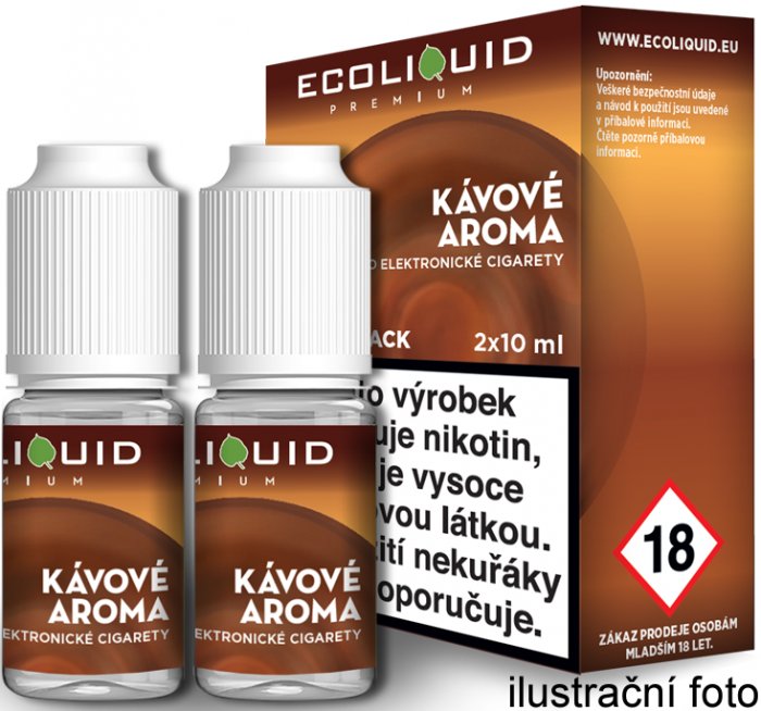 E-liquid Ecoliquid Coffee (Káva) 2Pack 2x10ml Množství nikotinu: 18mg