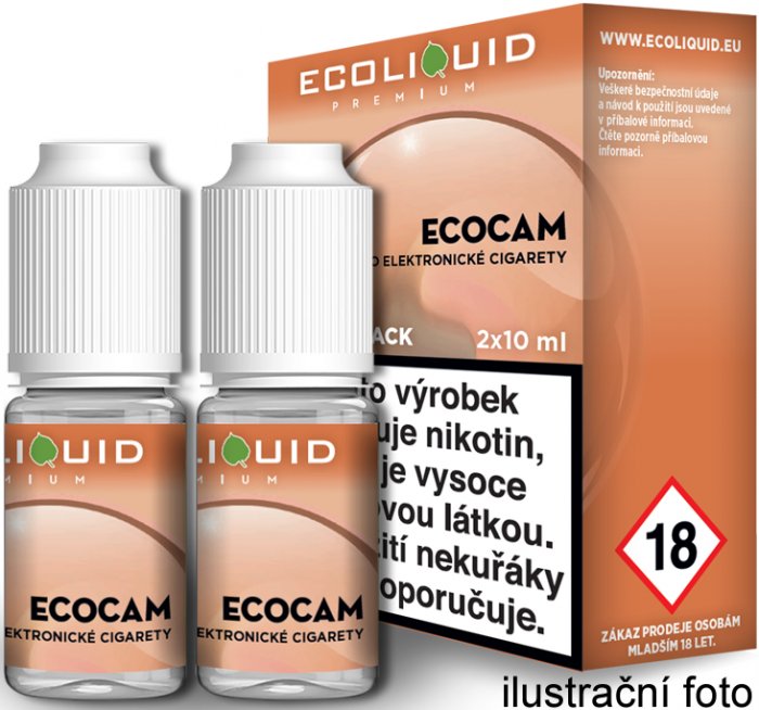 E-liquid Ecoliquid ECOCAM 2Pack 2x10ml Množství nikotinu: 12mg