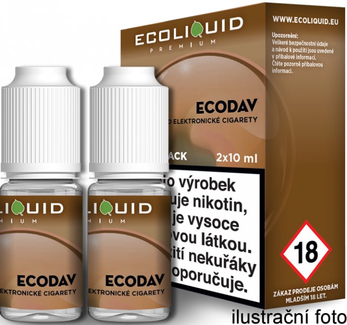 E-liquid Ecoliquid ECODAV 2Pack 2x10ml Množství nikotinu: 18mg