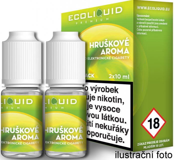 E-liquid Ecoliquid Pear (Hruška) 2Pack 2x10ml Množství nikotinu: 6mg