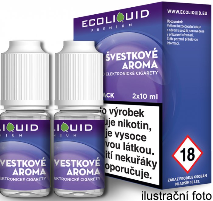 E-liquid Ecoliquid Plum (Švestka) 2Pack 2x10ml Množství nikotinu: 12mg