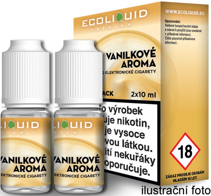 E-liquid Ecoliquid Vanilla (Vanilka) 2Pack 2x10ml Množství nikotinu: 6mg