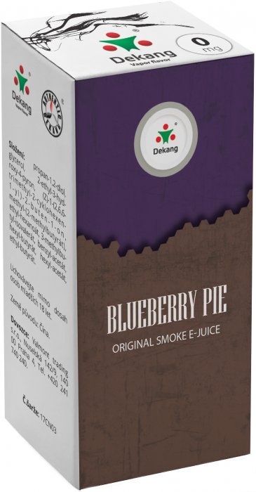 E-liquid Dekang 10ml Borůvkový koláč (Blueberry Pie) Množství nikotinu: 0mg