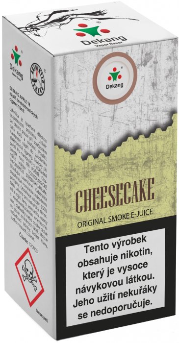 E-liquid Dekang 10ml Tvarohový koláč (Cheesecake) Množství nikotinu: 11mg