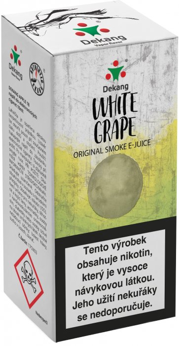 E-liquid Dekang 10ml Hroznové bílé víno (White Grape) Množství nikotinu: 11mg