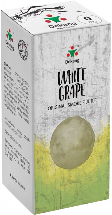 E-liquid Dekang 10ml Hroznové bílé víno (White Grape) Množství nikotinu: 0mg