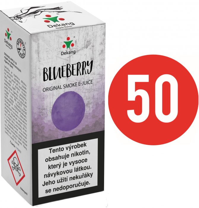 E-liquid Dekang Fifty 10ml Borůvka (Blueberry) Množství nikotinu: 6mg