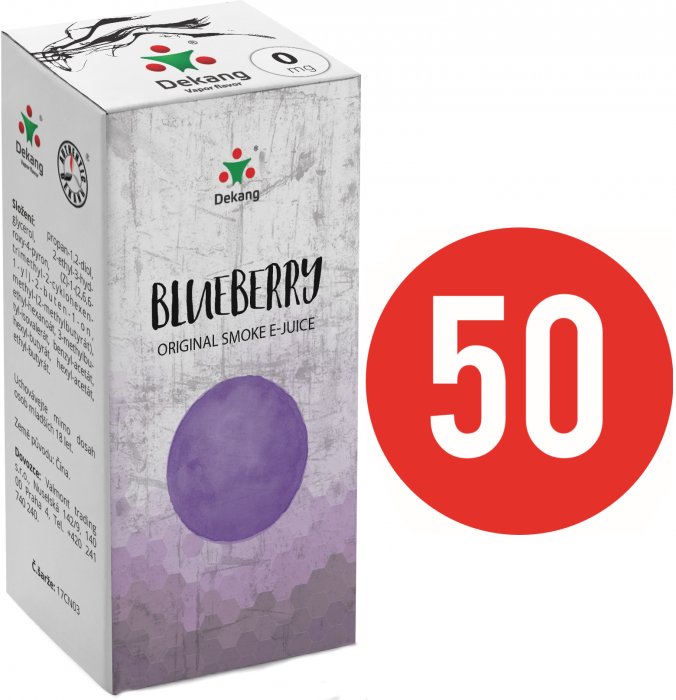 E-liquid Dekang Fifty 10ml Borůvka (Blueberry) Množství nikotinu: 0mg