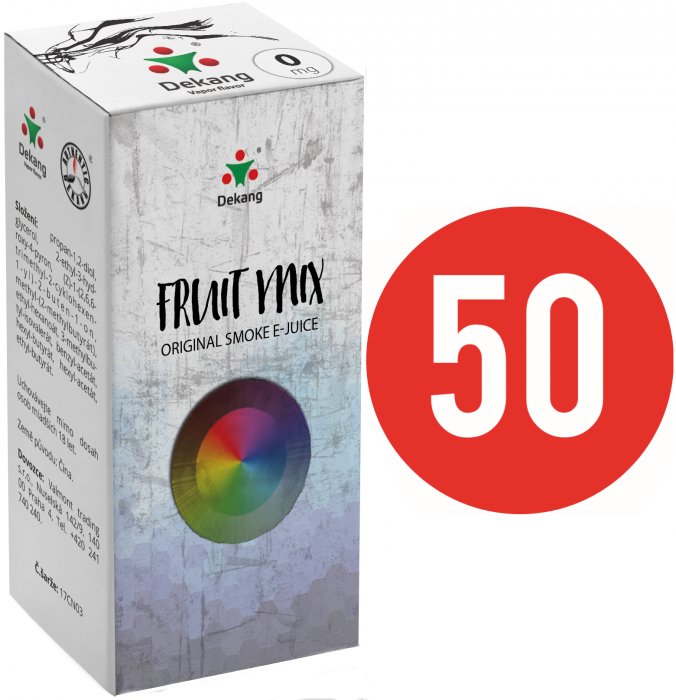 E-liquid Dekang Fifty 10ml Fruit Mix (Ovocný mix) Množství nikotinu: 0mg