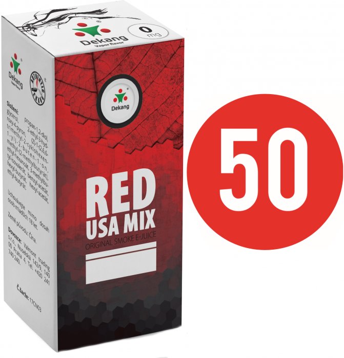 E-liquid Dekang Fifty 10ml Red USA MIX Množství nikotinu: 0mg