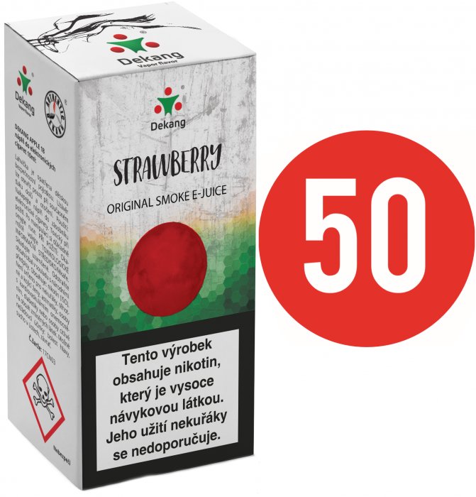 E-liquid Dekang Fifty 10ml Strawberry (Jahoda) Množství nikotinu: 3mg