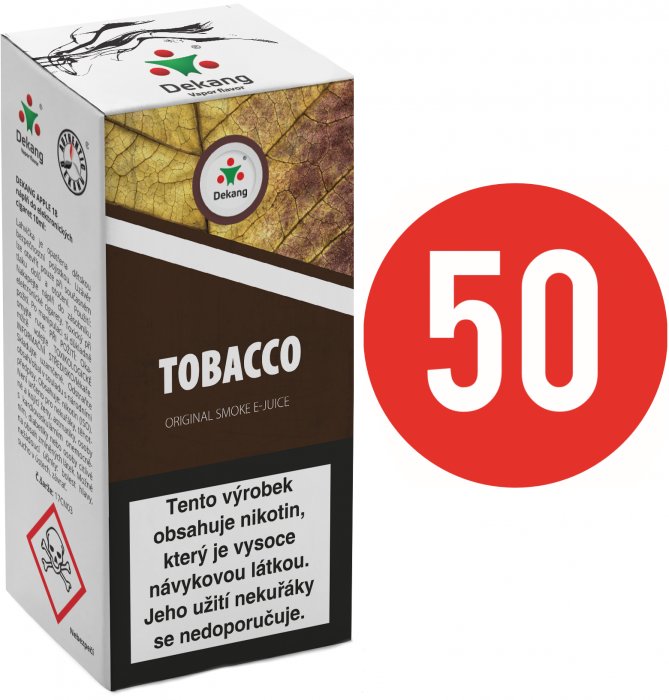 E-liquid Dekang Fifty 10ml Tobacco (tabák) Množství nikotinu: 0mg