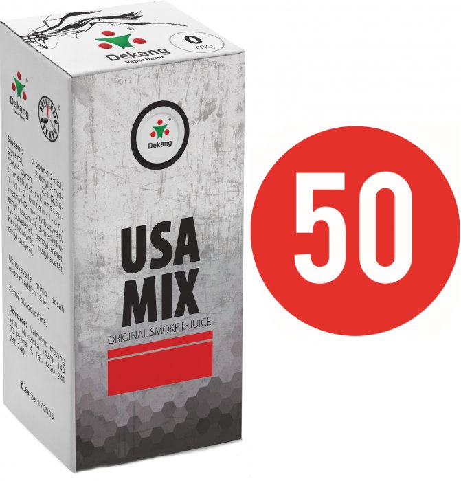 E-liquid Dekang Fifty 10ml USA MIX Množství nikotinu: 0mg