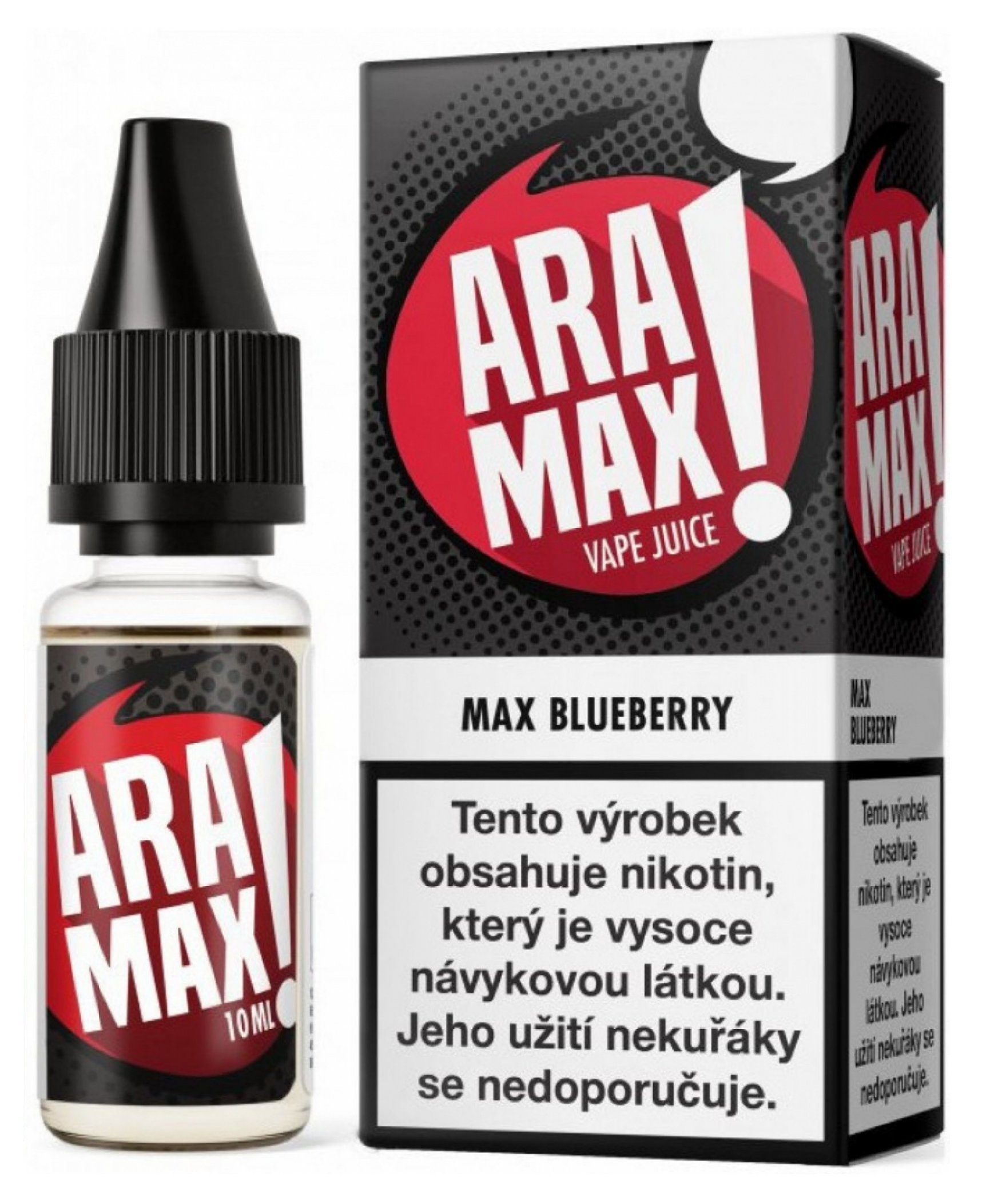 ARAMAX Max Blueberry 10ml Množství nikotinu: 0mg
