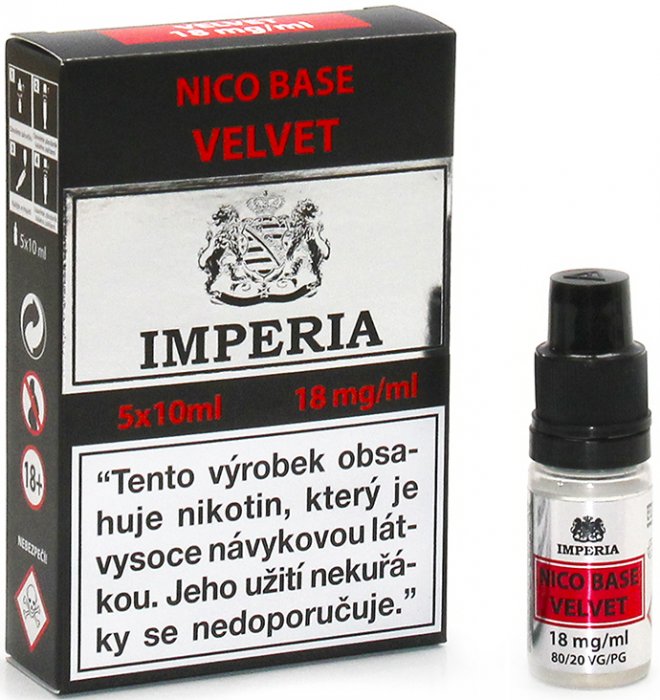 Nikotinová báze IMPERIA Velvet 5x10ml PG20/VG80 18mg