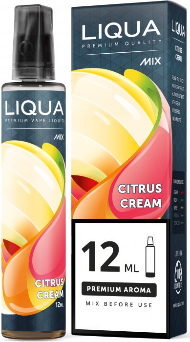 Příchuť LIQUA Mix&Go: Citrus Cream (Citrusy se smetanou, meruňkami a malinami) 12ml