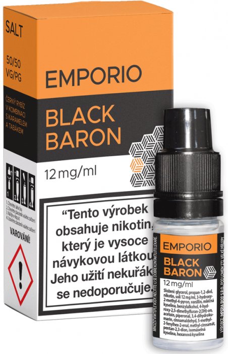 Emporio Salt Black Baron 10ml Množství nikotinu: 12mg