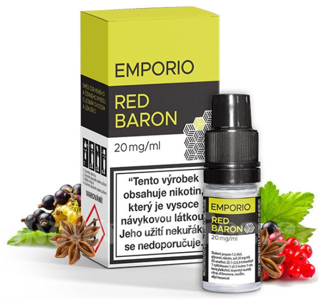 Emporio Salt Red Baron (Rybíz, lesní plody a lékořice) 10ml Množství nikotinu: 20mg