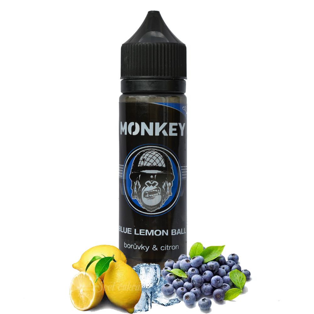 Monkey liquid BLUE LEMON BALL - borůvky & citron 12ml