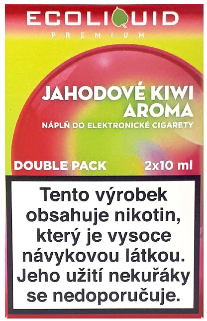 E-liquid Ecoliquid Strawberry Kiwi 2Pack 2x10ml Množství nikotinu: 0mg