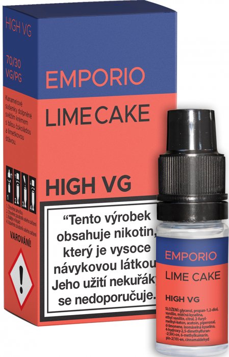Imperia EMPORIO HIGH VG Lime Cake 10 ml Množství nikotinu: 1,5mg
