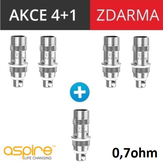 aSpire Nautilus BVC žhavící hlava nerez 0,7ohm 5ks