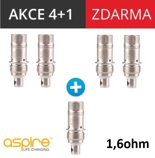 aSpire Nautilus BVC žhavící hlava nerez 1,6ohm 5ks